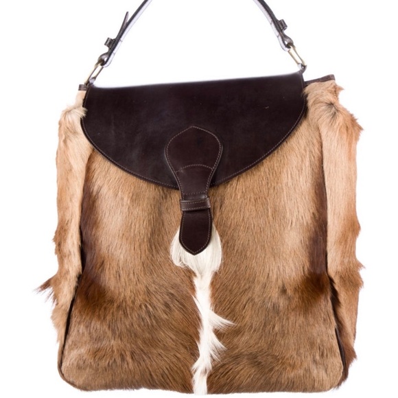 Ralph Lauren Collection Fall 2001 Springbok Hair Shoulder Bag - Picture 3 of 6